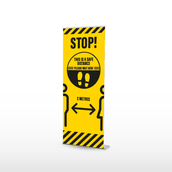 SOCIAL DISTANCING ROLL UP BANNER